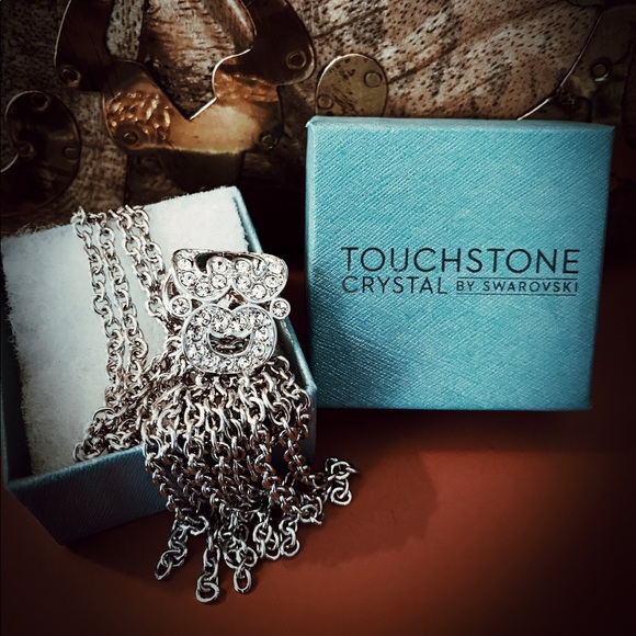 Swarovski Crystal Fringe Tassel Necklace - Picture 3 of 9